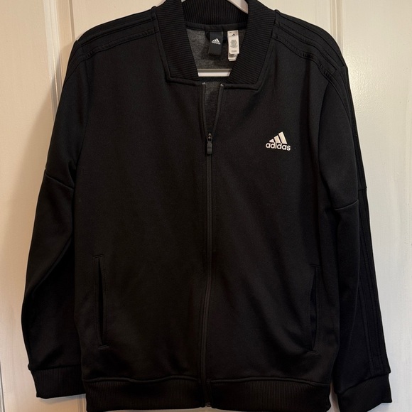Adidas Black Track Jacket with Logo - Picture 1 of 5